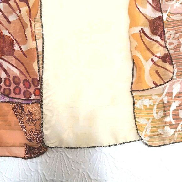 Sterling Styles 100% Artsilk One Size Jacket Kimono Open Multicolor Floral - Picture 4 of 16